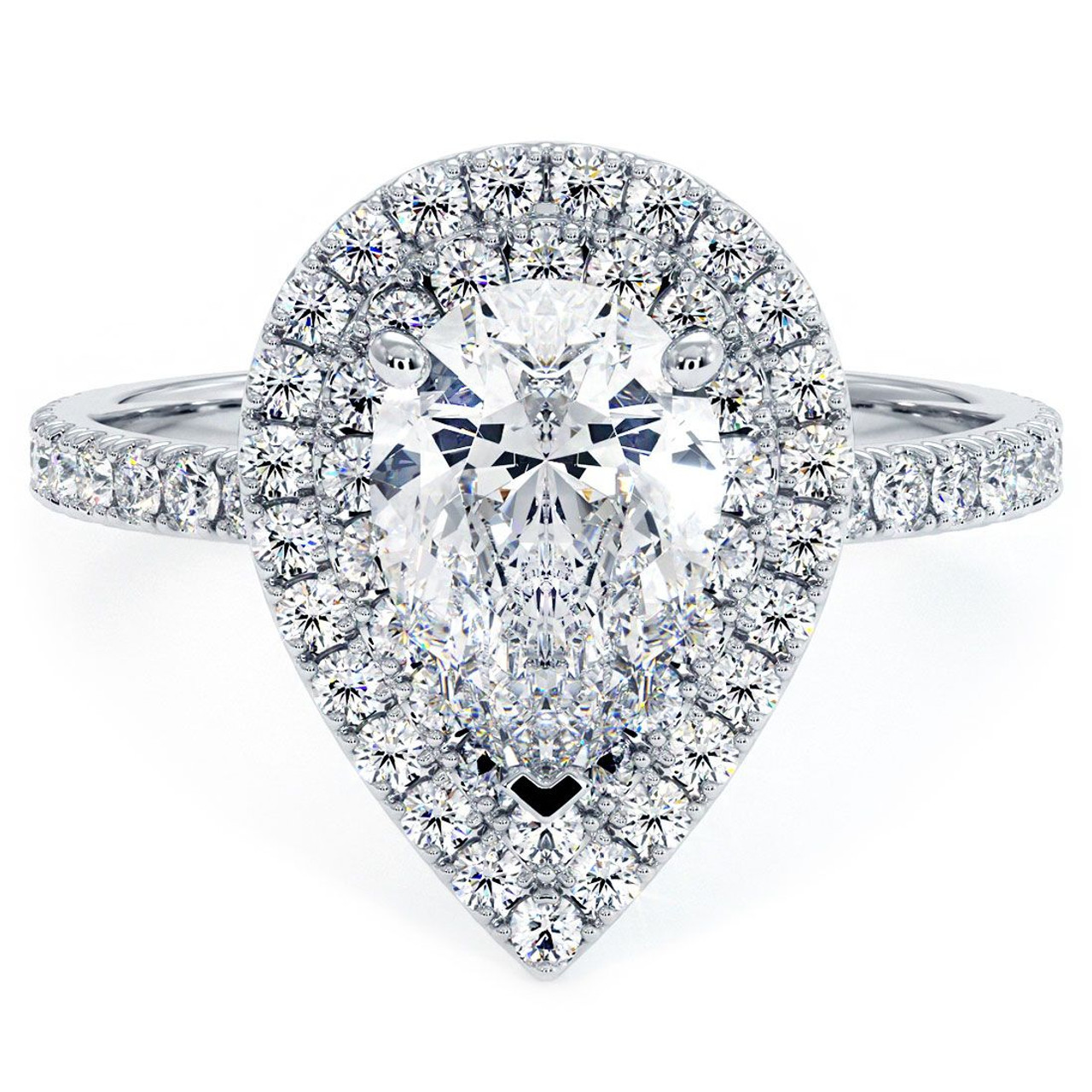 Lara Pear Diamond Engagement Ring Setting – KAVALRI